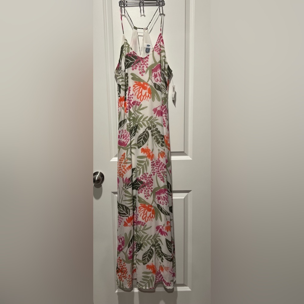 Old Navy Floral Dress with Pink, Orange, and Green